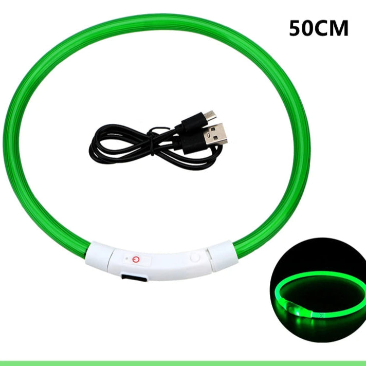 Collar de luz LED para perro mascota