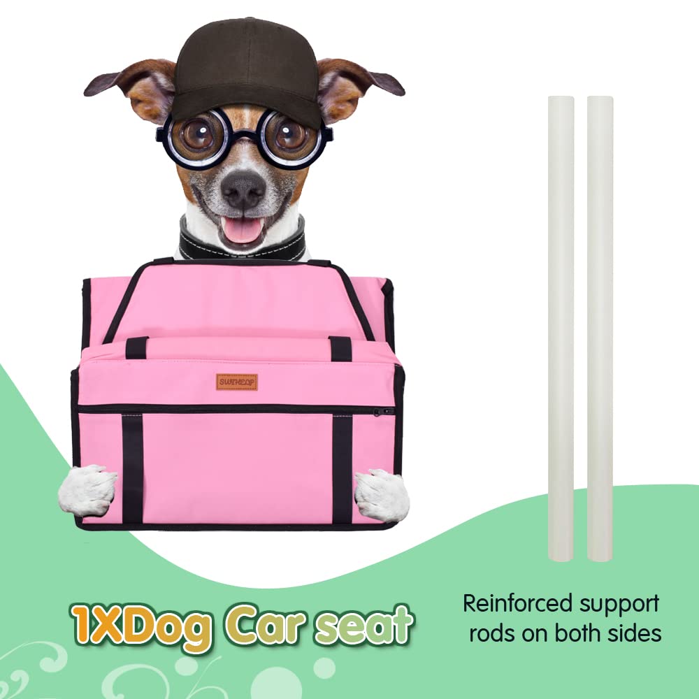 SWIHELP Protector de Asiento de Coche para Mascota, Asiento del Coche de Seguridad para Perros Gatos Lavable Viaje Bolsas y Otra Mascota Peque a con Cremallera Bolsillo - Creapet Studio