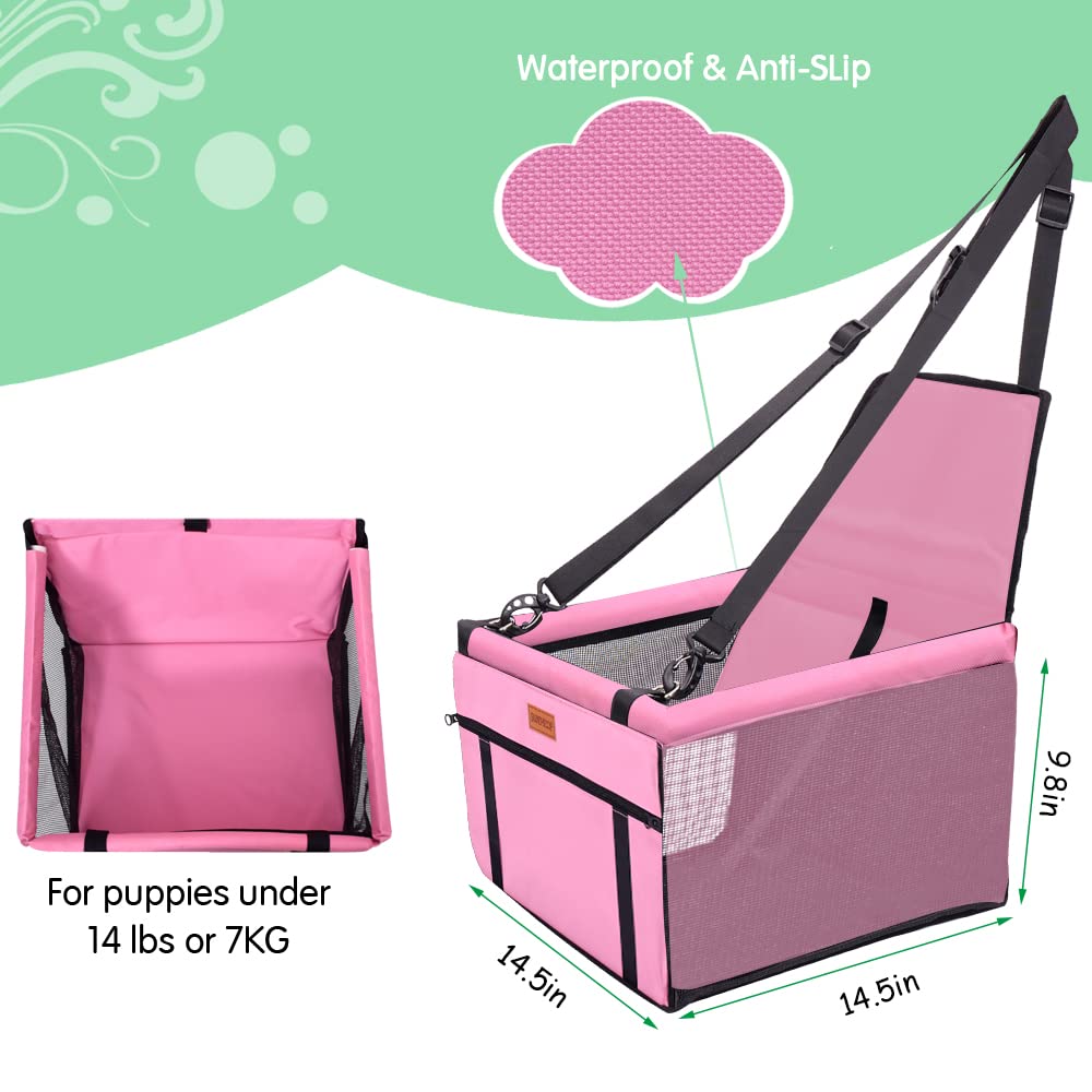 SWIHELP Protector de Asiento de Coche para Mascota, Asiento del Coche de Seguridad para Perros Gatos Lavable Viaje Bolsas y Otra Mascota Peque a con Cremallera Bolsillo - Creapet Studio