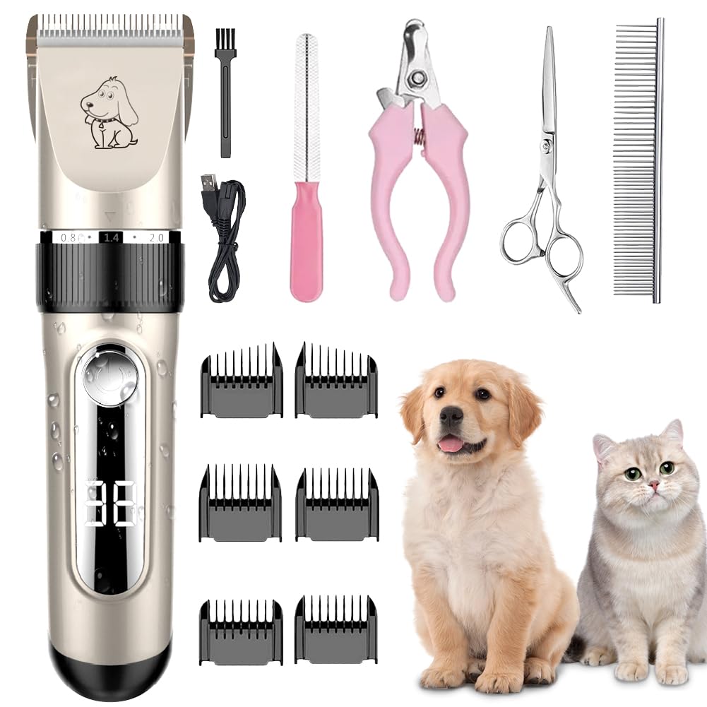 Cortapelos inalámbrico para Mascotas IPX7 Impermeable