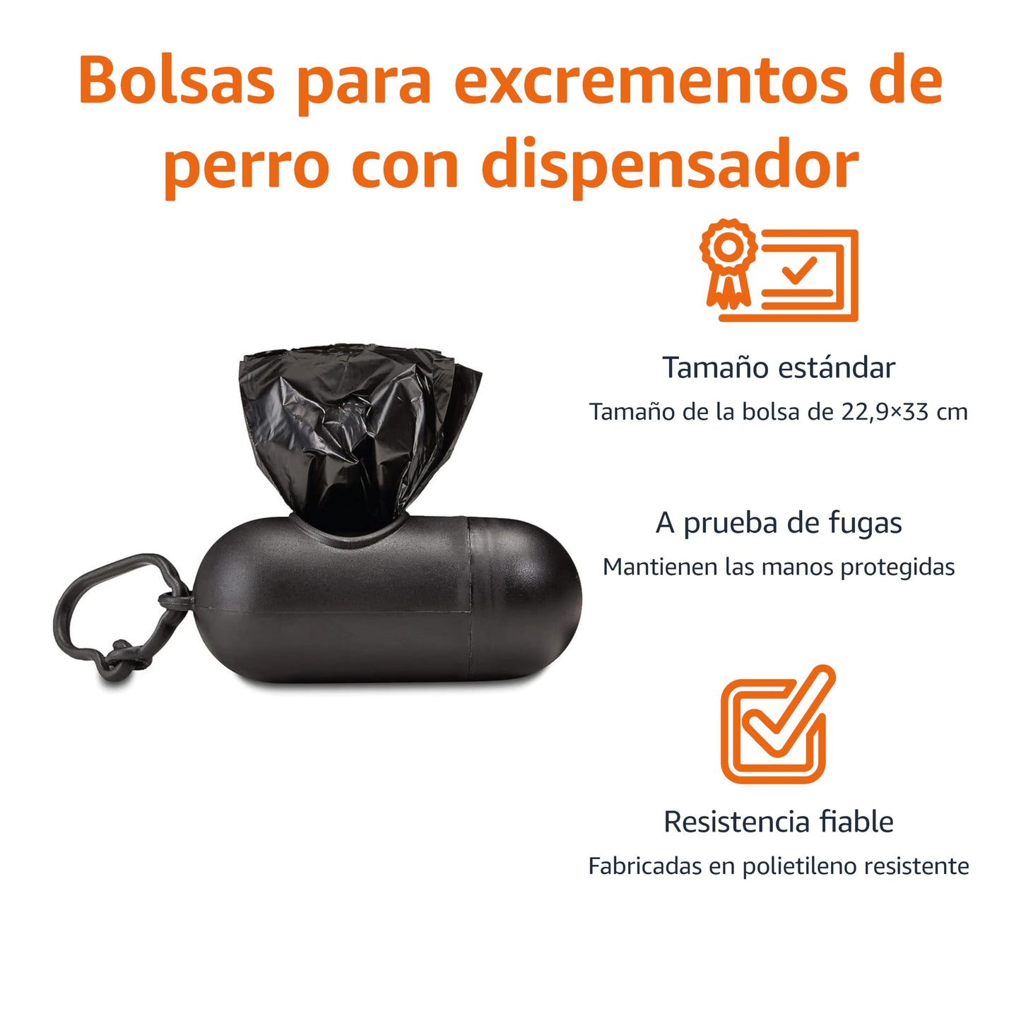 Amazon Basics Bolsas de basura para perros con dispensador y clip para correa, Sin fragancia, 900 bolsas (60 paquetes de 15) - Creapet Studio