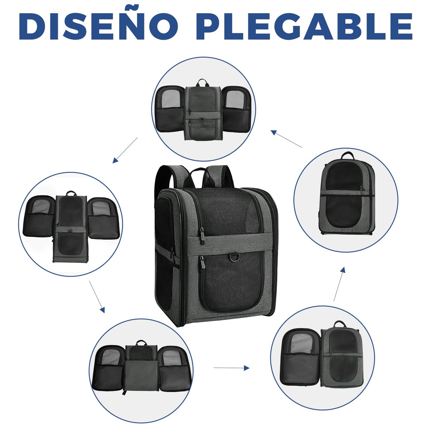 Mochilas para Gatos y Mochilas Perros, para Mascotas Gato Grandes y Pequeñas - Creapet Studio