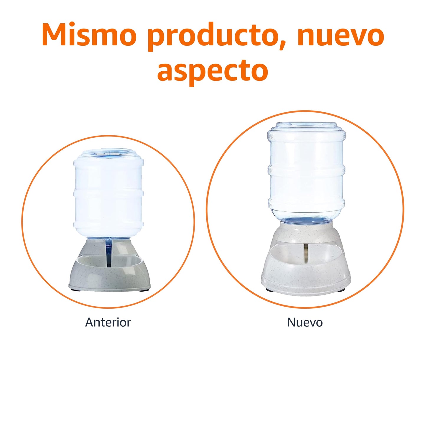 Dispensador de agua, Perros y gatos, 3.8 litros (1 galones), Pequeño, Transparente, Amazon Basics - Creapet Studio