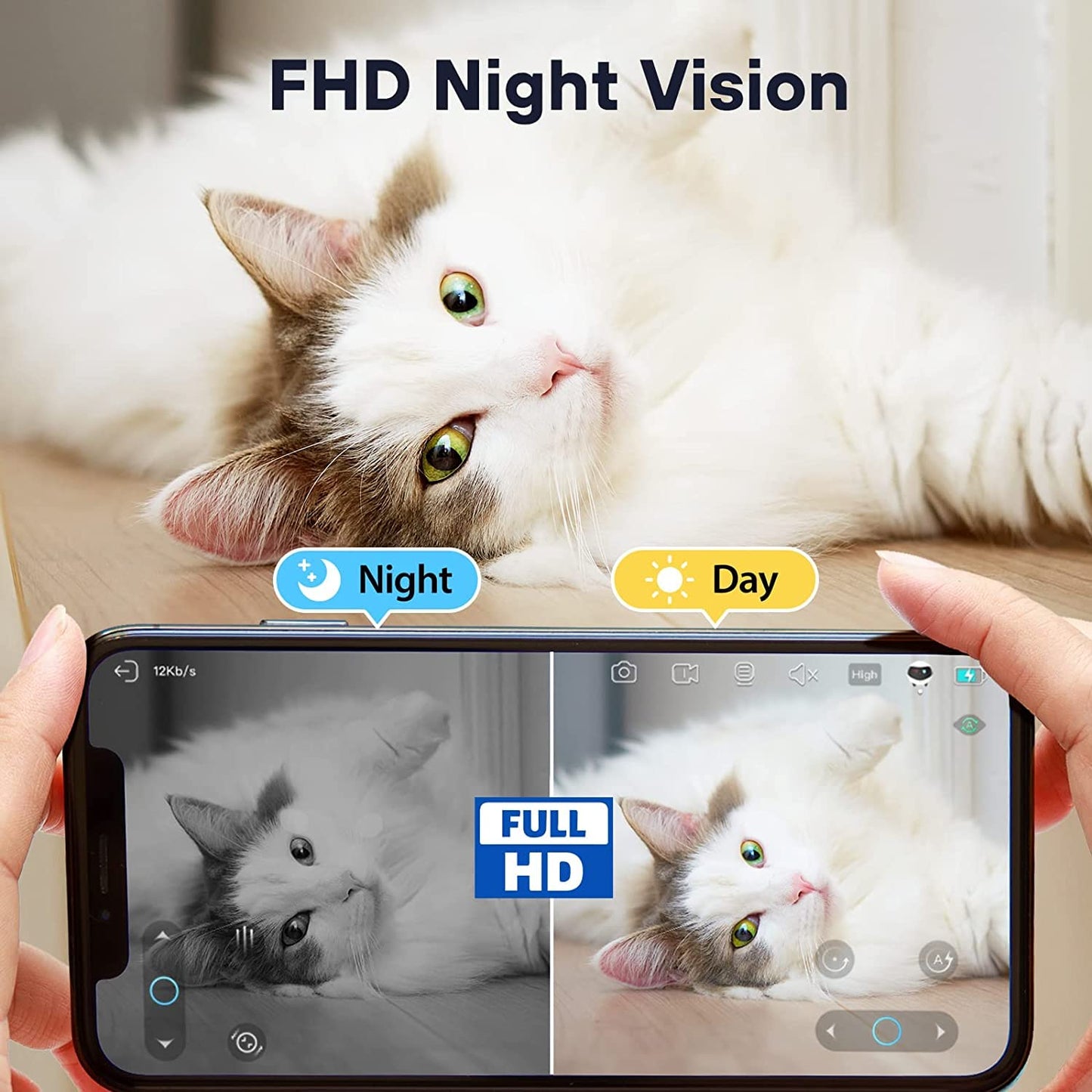 Cámara Inteligente para Mascotas EBO SE – 1080P con App, Visión Nocturna y Audio Bidireccional - Creapet Studio