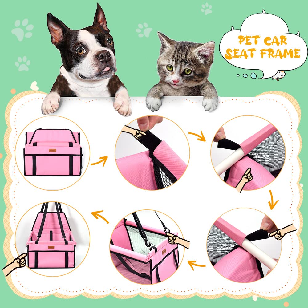 SWIHELP Protector de Asiento de Coche para Mascota, Asiento del Coche de Seguridad para Perros Gatos Lavable Viaje Bolsas y Otra Mascota Peque a con Cremallera Bolsillo - Creapet Studio