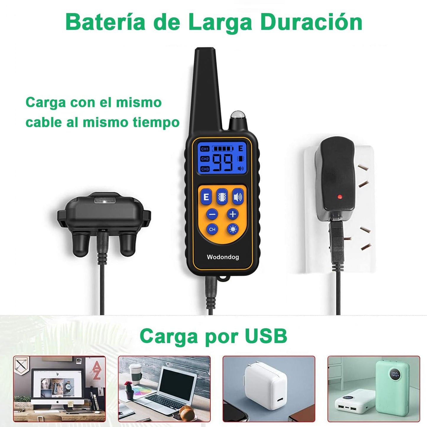 Collar de Adiestramiento para Perros, Collar Electrico Perro Recargable y Impermeable con un Alcance de 1000 Metros, para Perros Pequeños, Medianos y Grandes - Creapet Studio