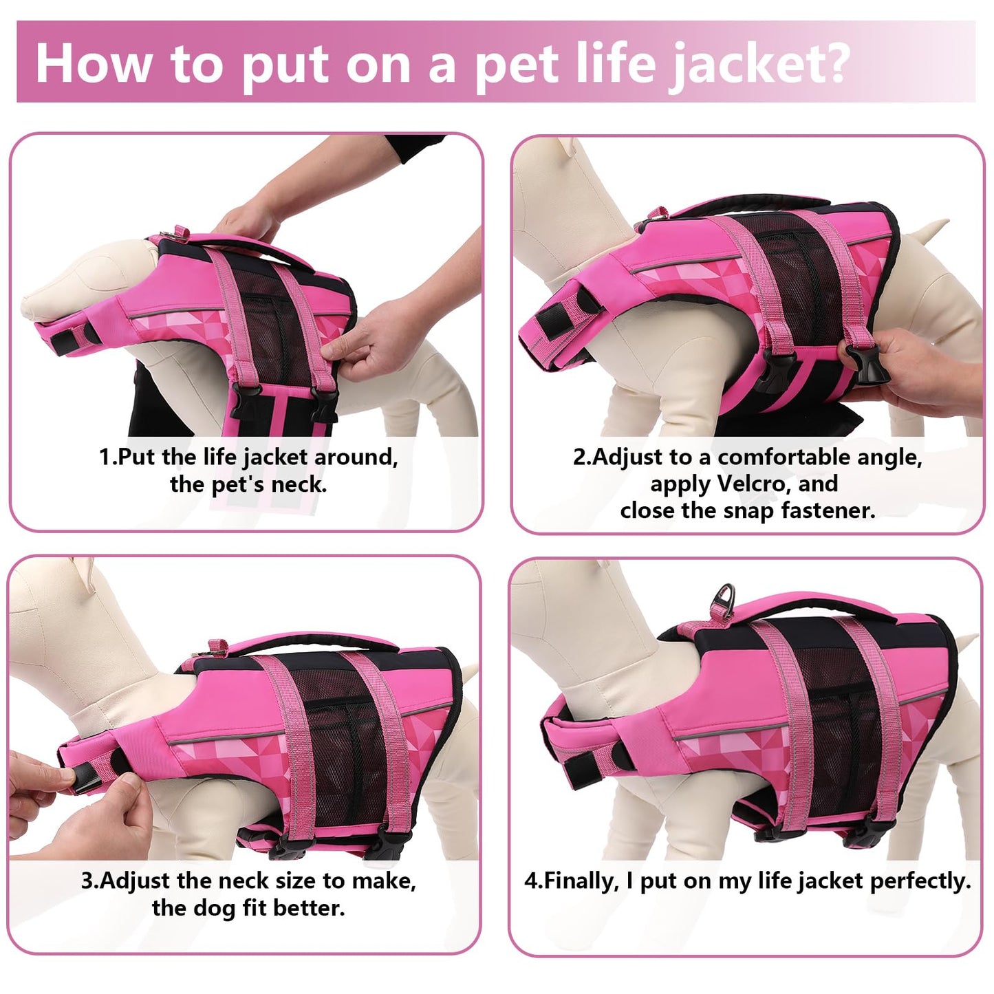 Chaleco Salvavidas para Perros con flotador ajustable - Creapet Studio