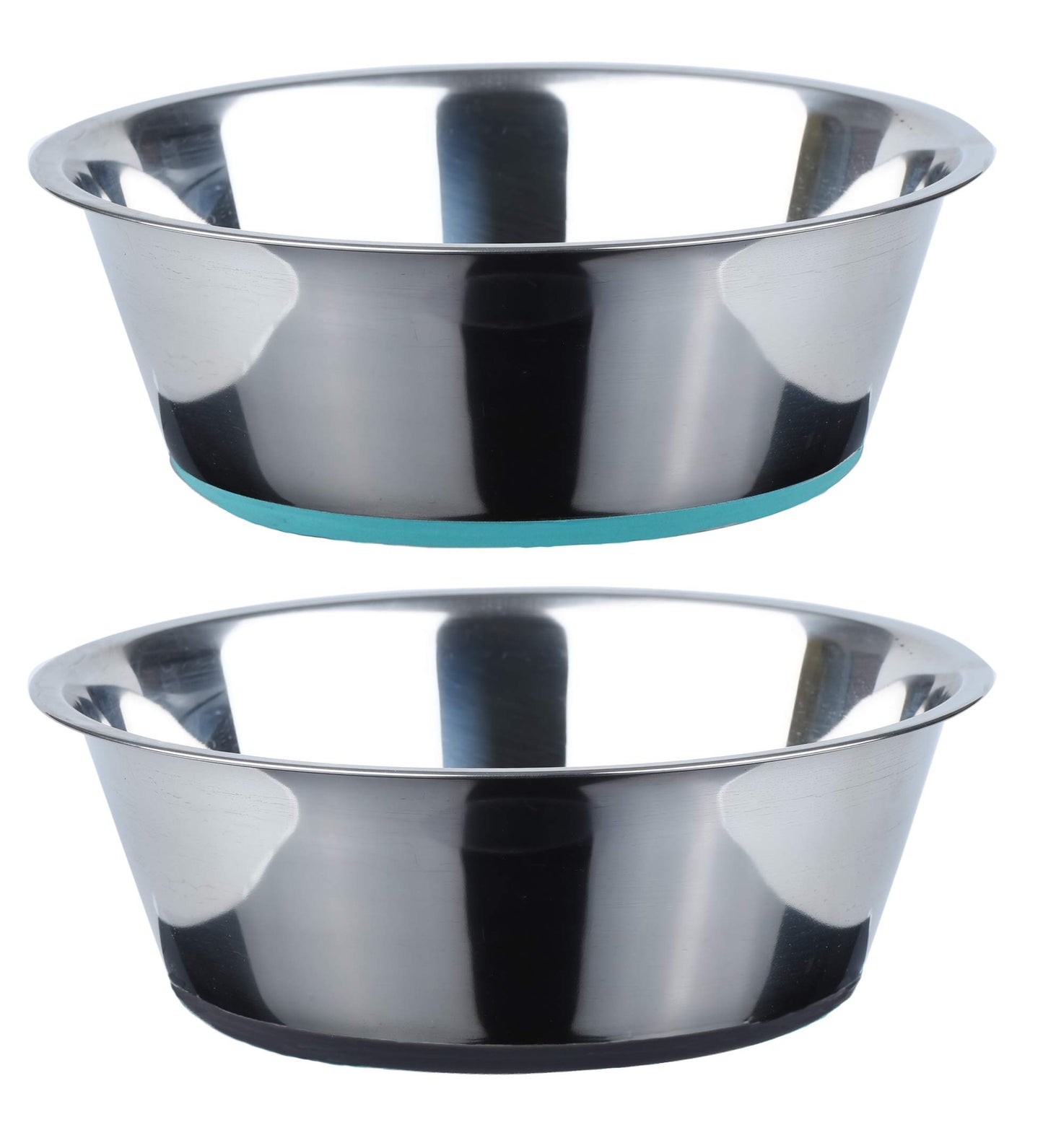 Cuencos para Perros de Acero Inoxidable, Antideslizantes, Parte Inferior de Goma, Grado Alimenticio, Sin BPA, Aptos para Lavavajillas, Fáciles de Limpiar, 1,44L, 2 Paquetes - Creapet Studio