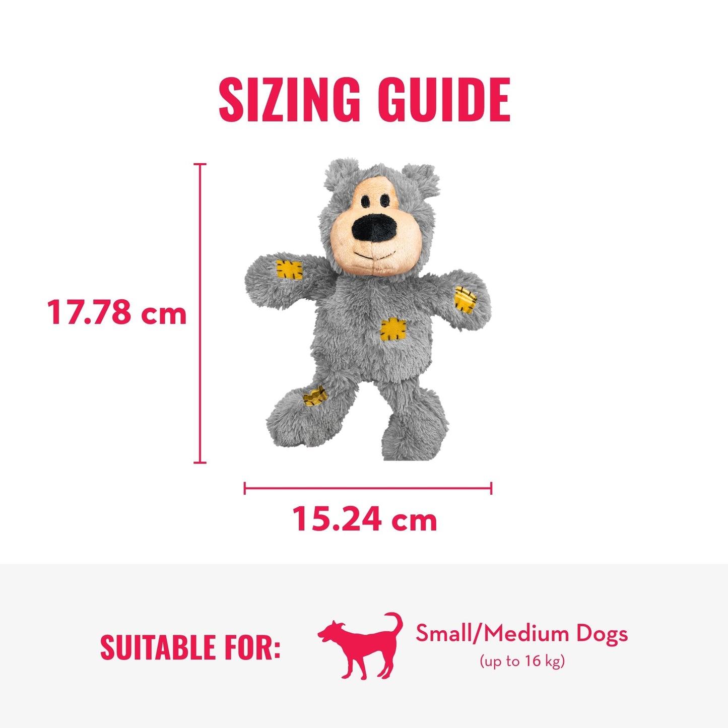 KONG Oso Wild Knots Bears - Juguete para Perro de Cuerda con Nudos