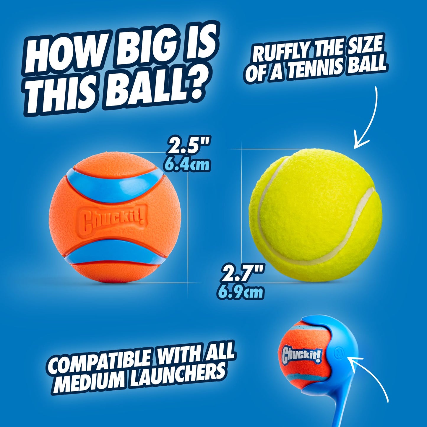 Chuckit Ultra Ball Medium - 2 Pelotas para Perros - Creapet Studio