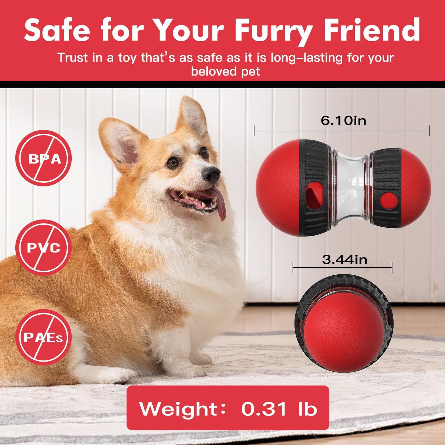 Juguete Interactivo para Perros: Bola de Rompecabezas con Dispensador de Golosinas - Creapet Studio