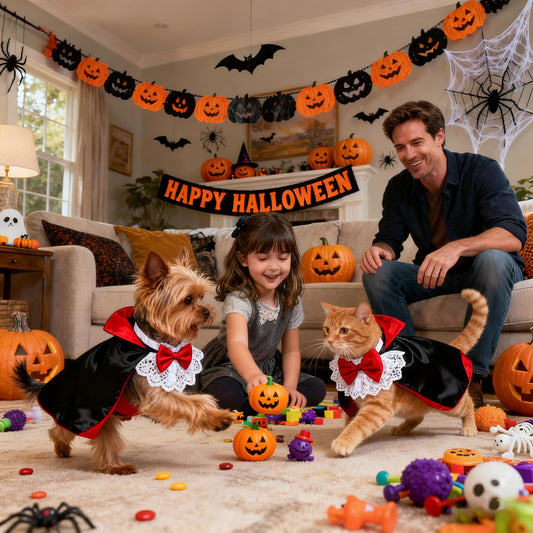 Capa de Vampiro para Perros y Gatos de Halloween