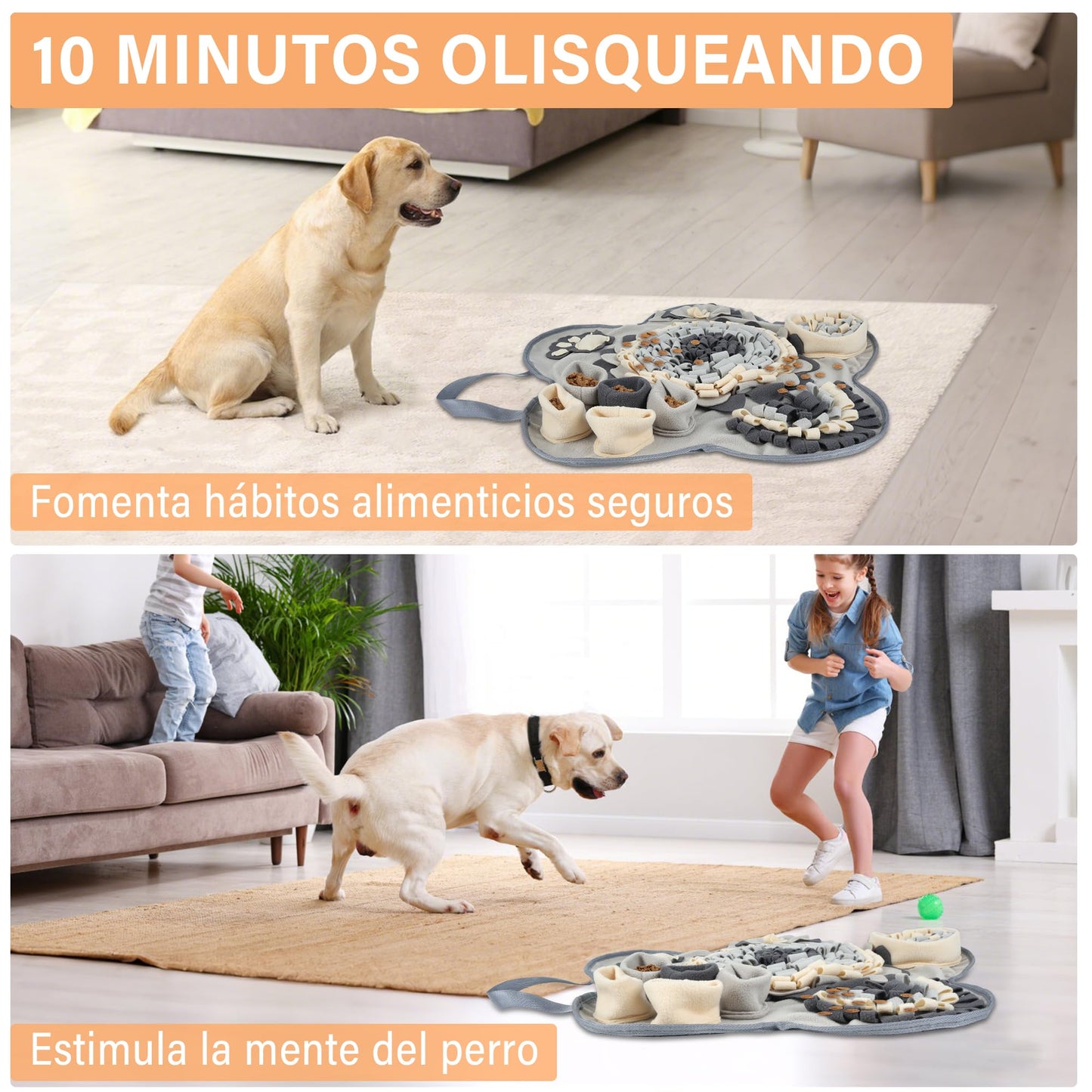 Creapet Alfombra Olfativa para Perros – Juguete Inteligente Antideslizante, Antiestrés y de Entrenamiento