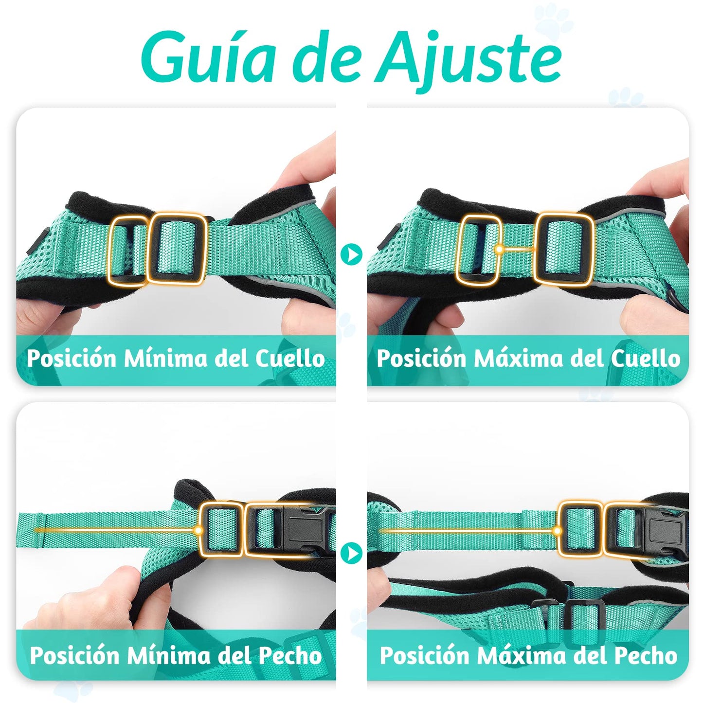 rabbitgoo Arnes para Gatos Antiescape con Correa 150cm, Arnes Gato Ajustable Reflectante, Chaleco de Tela de Malla Suave y Transpirable, Arnés Gato Pequeño para Caminar Entrenar, XS, Verde - Creapet Studio