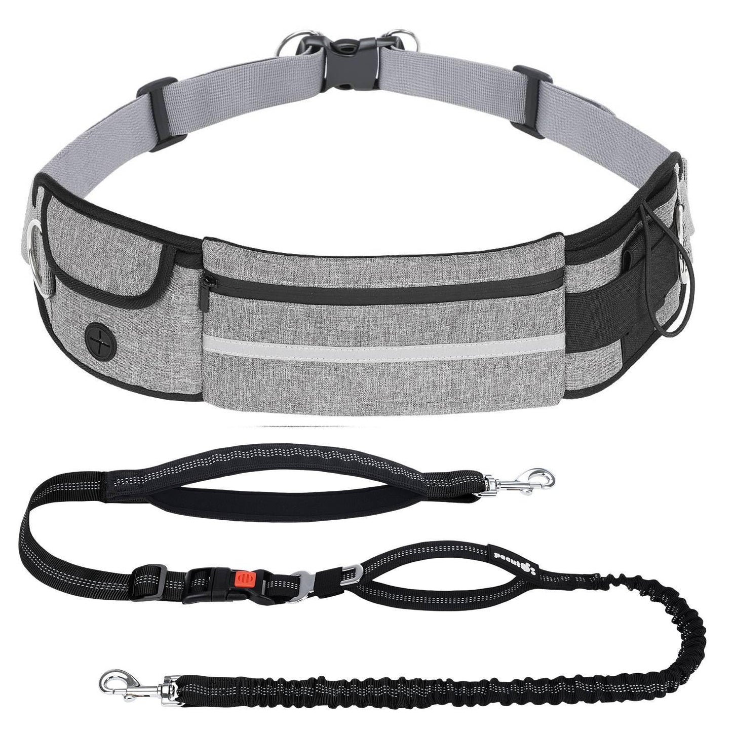 Correa para Perro pecute con Manos Libres para Perros hasta 110 kg de absorción de Choque, cómoda, Costura Reflectante, Ideal para Correr, Correr y Caminar - Creapet Studio
