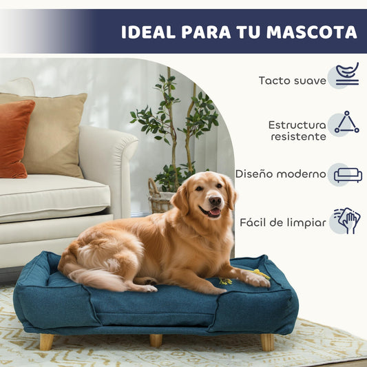 Cama Elevada para Mascotas con Cojín Lavable