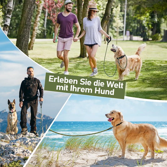 Correa Perro Adiestramiento, Correa Perro Larga con Gancho Bloqueable, Correa de Adiestramiento para Perros Grande y Pequeño, Reflectante y Duradero hasta 30 metros - Creapet Studio