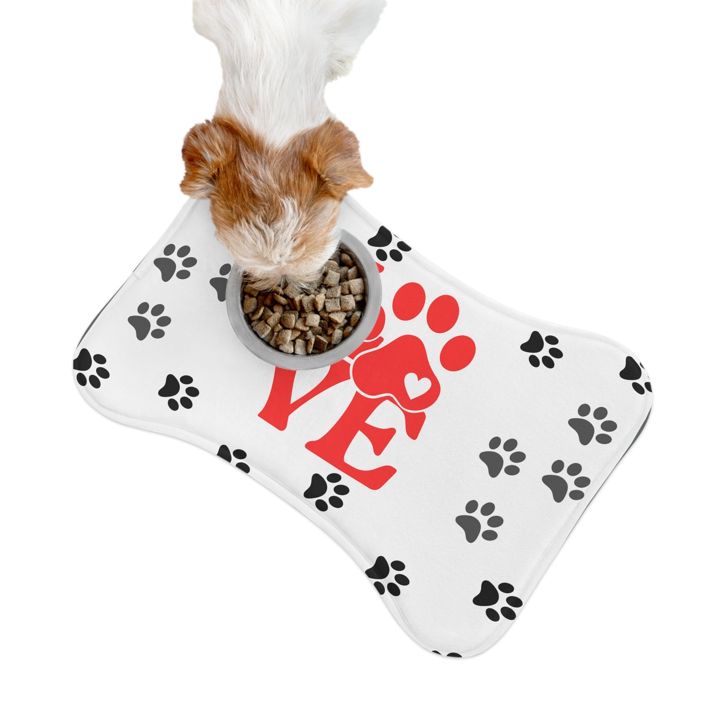 Cute Pet Feeding Mats - Love Paws Design, Dog Feeding Station, Cat Food Mat, Animal Lover Gift, Pet Accessories