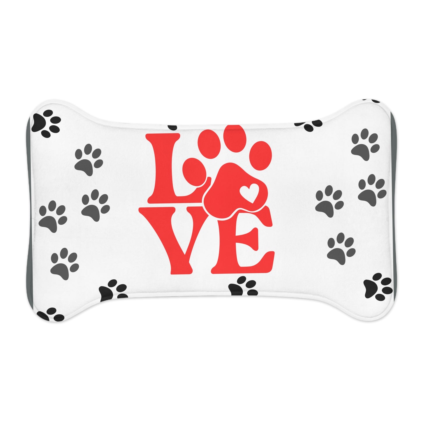 Cute Pet Feeding Mats - Love Paws Design, Dog Feeding Station, Cat Food Mat, Animal Lover Gift, Pet Accessories