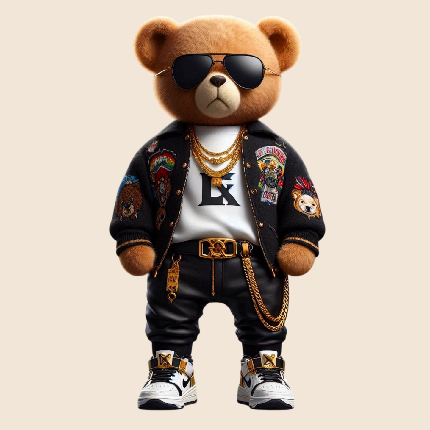 Osito de peluche hip-hop PNG - Creapet Studio
