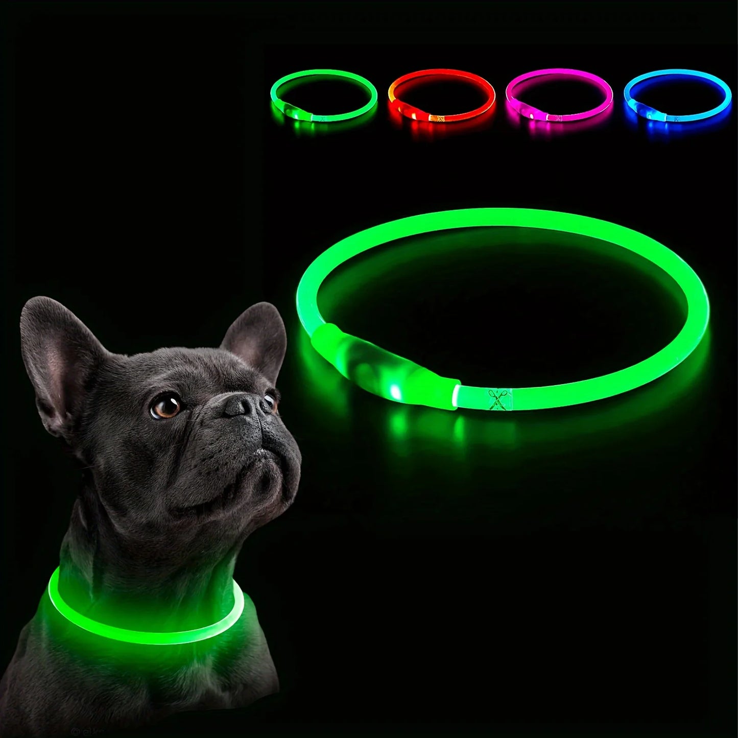 Collar de luz LED para perro mascota