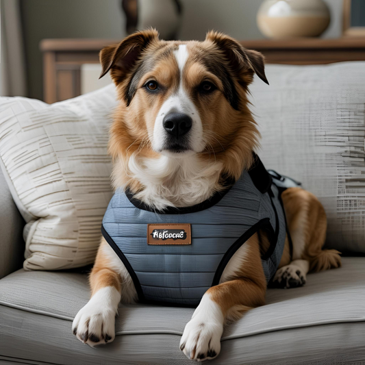 Chaleco Relajante para Perros (Antiestrés, Ayuda a Reducir la ansiedad), Gris, XL - Creapet Studio