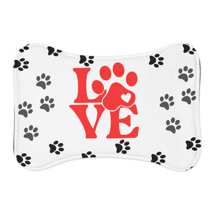 Cute Pet Feeding Mats - Love Paws Design, Dog Feeding Station, Cat Food Mat, Animal Lover Gift, Pet Accessories