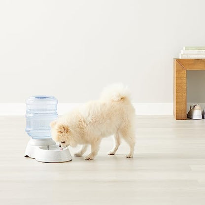 Dispensador de agua, Perros y gatos, 3.8 litros (1 galones), Pequeño, Transparente, Amazon Basics - Creapet Studio