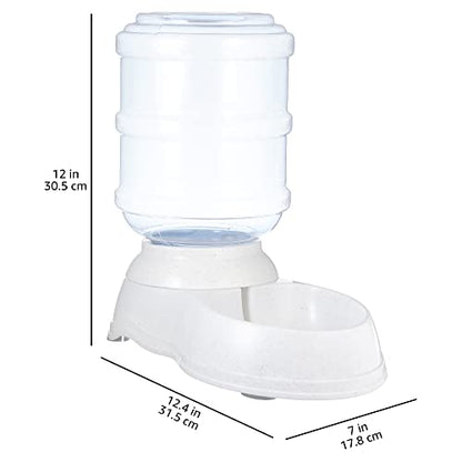 Dispensador de agua, Perros y gatos, 3.8 litros (1 galones), Pequeño, Transparente, Amazon Basics - Creapet Studio