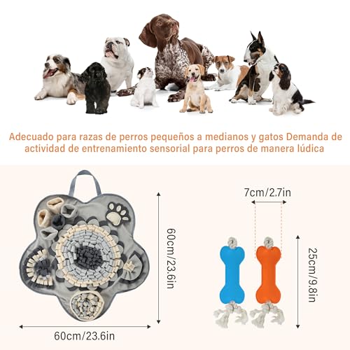 Creapet Alfombra Olfativa para Perros – Juguete Inteligente Antideslizante, Antiestrés y de Entrenamiento