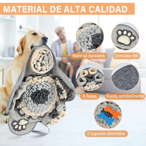 Creapet Alfombra Olfativa para Perros – Juguete Inteligente Antideslizante, Antiestrés y de Entrenamiento