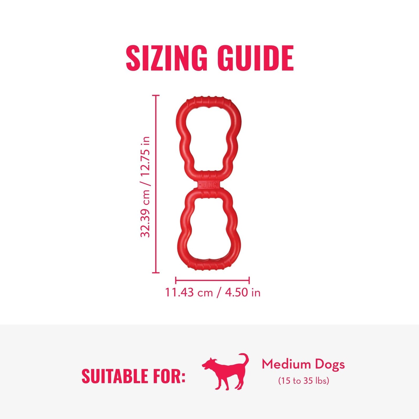 KONG Tug Toy Juguete de Caucho Natural para Perros