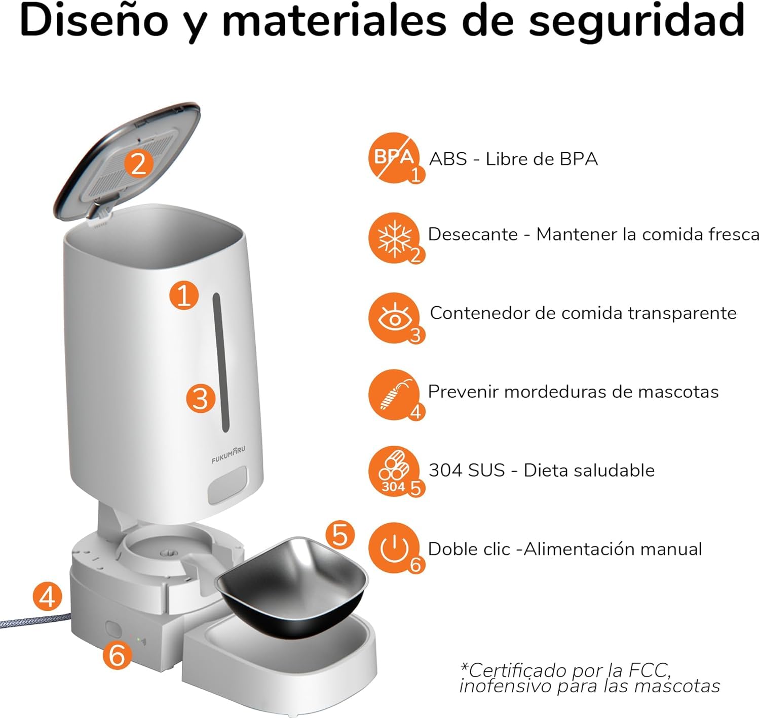 Comedero Gato Automatico WiFi, 4L Dispensador Comida para Perro/Gato con Dos Cuencos, Programa Personalizado de Alimentación Automática, Funcionamiento por Pilas y cableado eléctrico, Blanco - Creapet Studio