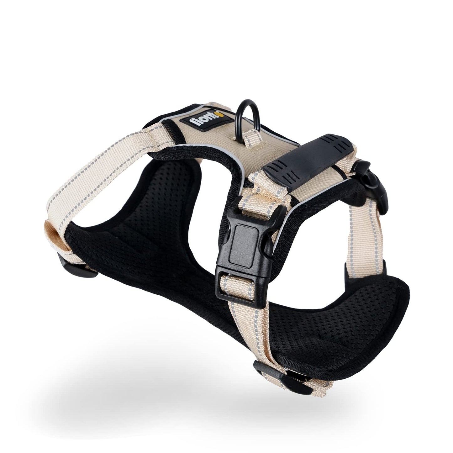 Arnés de Seguridad para Perros lionto – Reflectante, Antitirones y Ajustable, Talla S, Beige - Creapet Studio