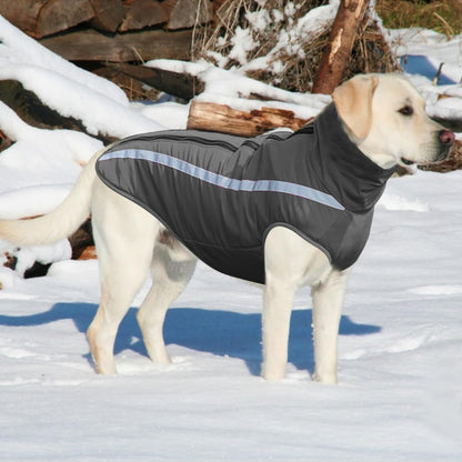 Abrigo para Perros de Invierno Chaqueta Impermeable Ropa a Prueba de Viento con Forro Polar y Orificio para Arnés, Chaleco Cálido Duradero para Perro Pequeños Medianos Grandes y Mascotas - Creapet Studio