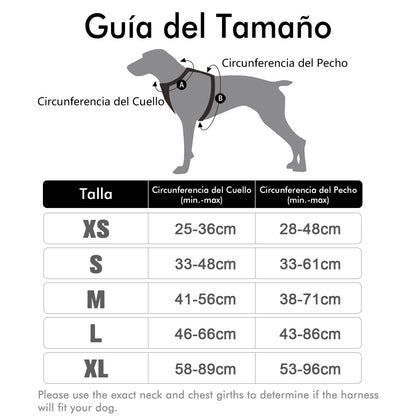 Arnés Antitirones para Perro Grande – Ajustable, Reflectante y Transpirable, Ideal para Coche y Paseo – rabbitgoo Negro - Creapet Studio