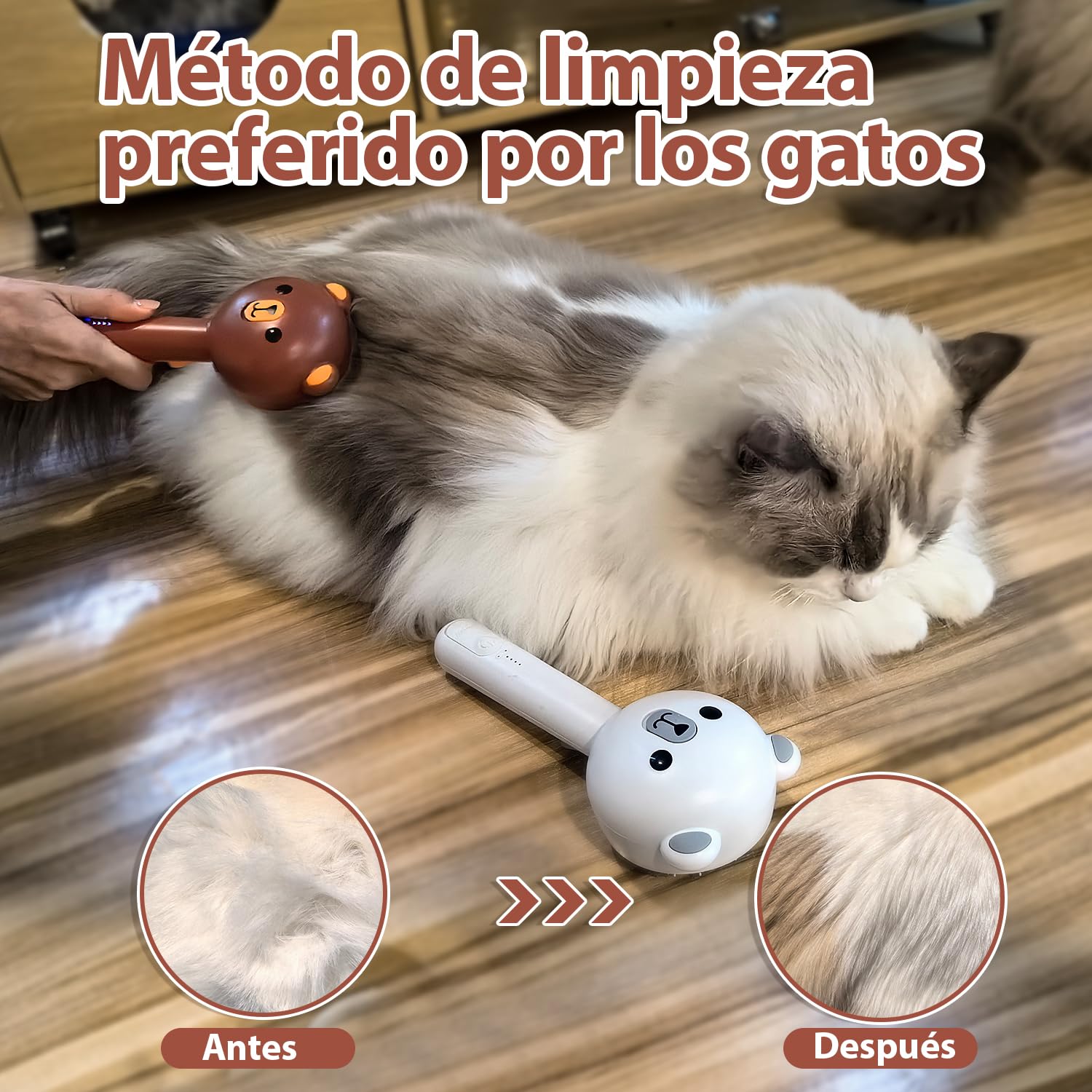 Cepillo a Vapor para Gato Vapor