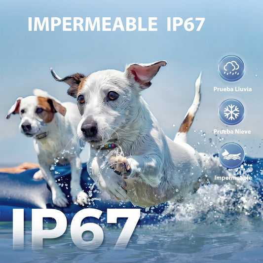 Collar Antiladridos Resistente al Agua LOSLAI – IP67, Pitido y Vibración, Ajustable con 5 Niveles de Sensibilidad, para Todo Tipo de Perros - Creapet Studio