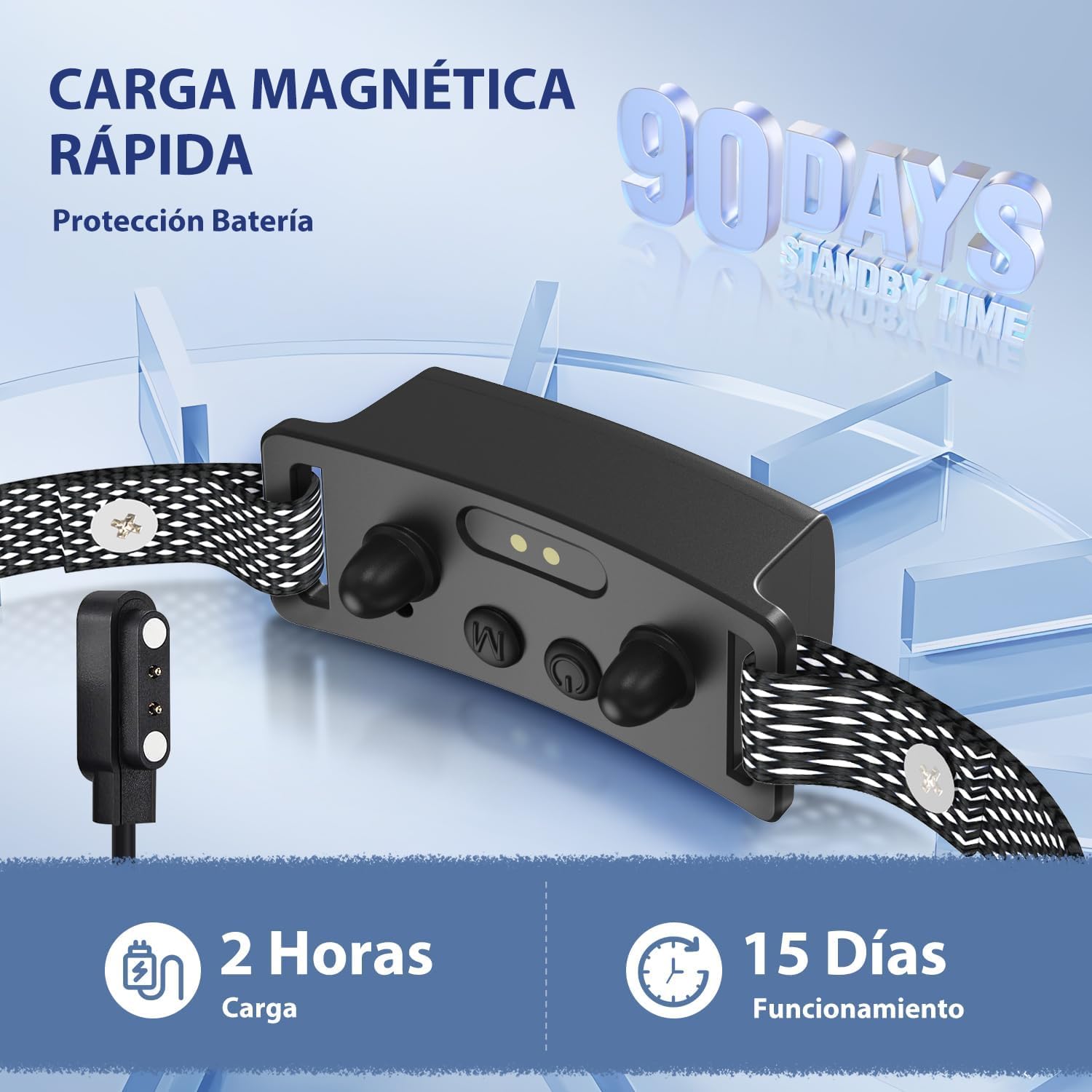 Collar Antiladridos Resistente al Agua LOSLAI – IP67, Pitido y Vibración, Ajustable con 5 Niveles de Sensibilidad, para Todo Tipo de Perros - Creapet Studio