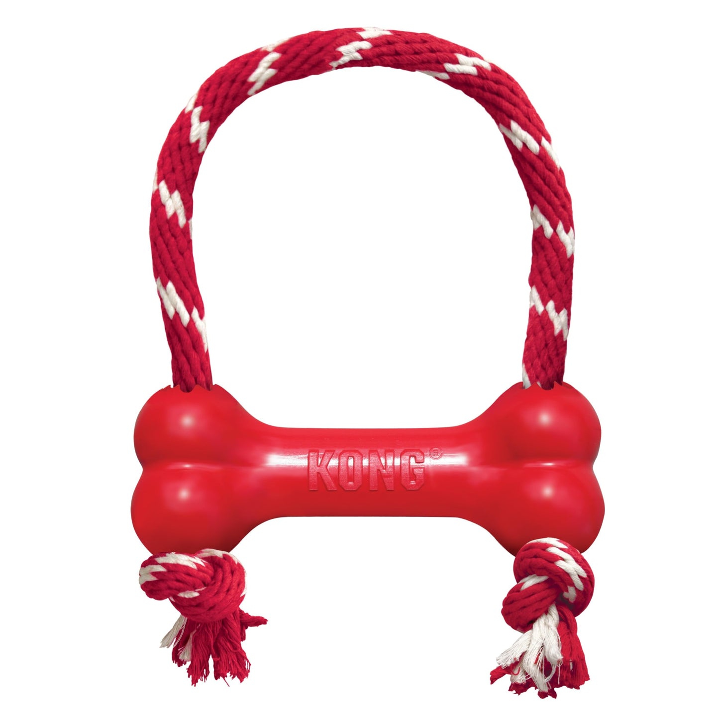 KONG Goodie Bone cuerda con hueso roja