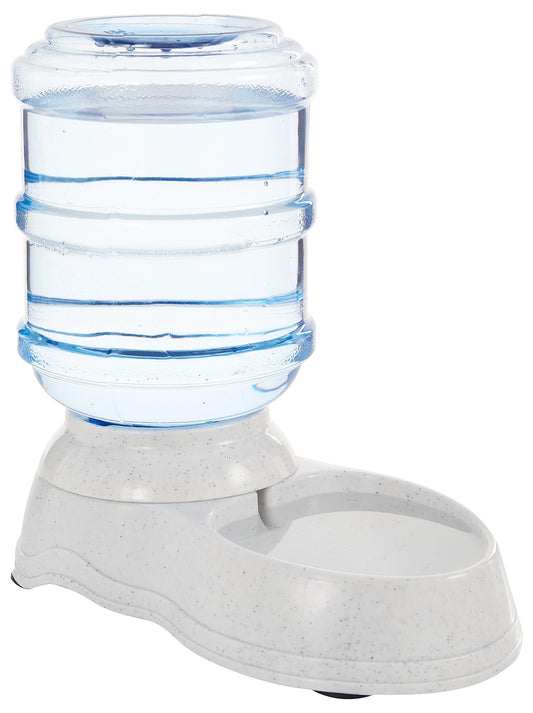 Dispensador de agua, Perros y gatos, 3.8 litros (1 galones), Pequeño, Transparente, Amazon Basics - Creapet Studio