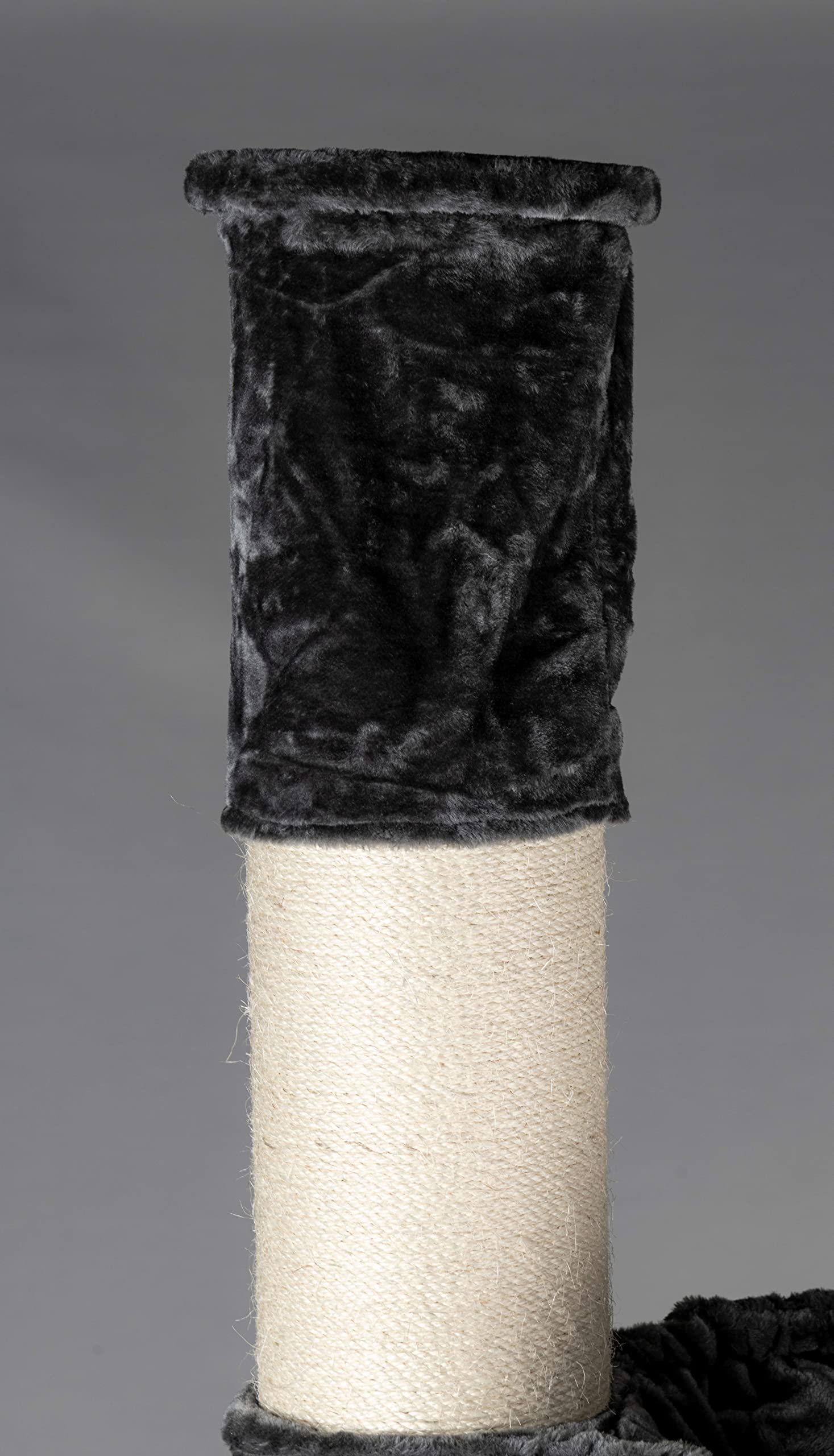 Árbol rascador para Gatos Grandes - Maine Coon Tower Plus - 235 a 255 cm de Altura - con Postes de sisal Extra Gruesos de 20 cm - Gris Oscuro - Creapet Studio