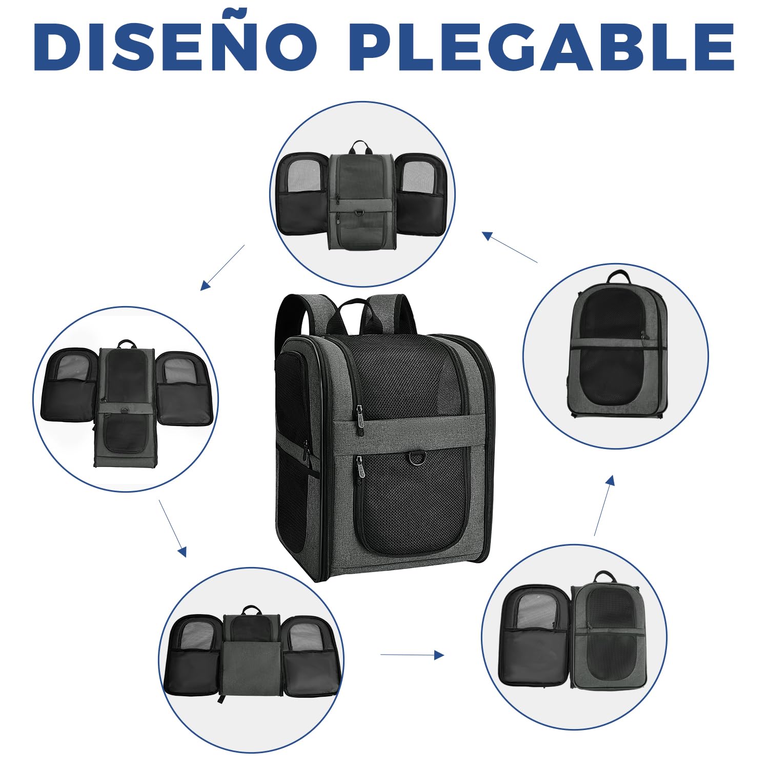 Mochilas para Gatos y Mochilas Perros, para Mascotas Gato Grandes y Pequeñas - Creapet Studio
