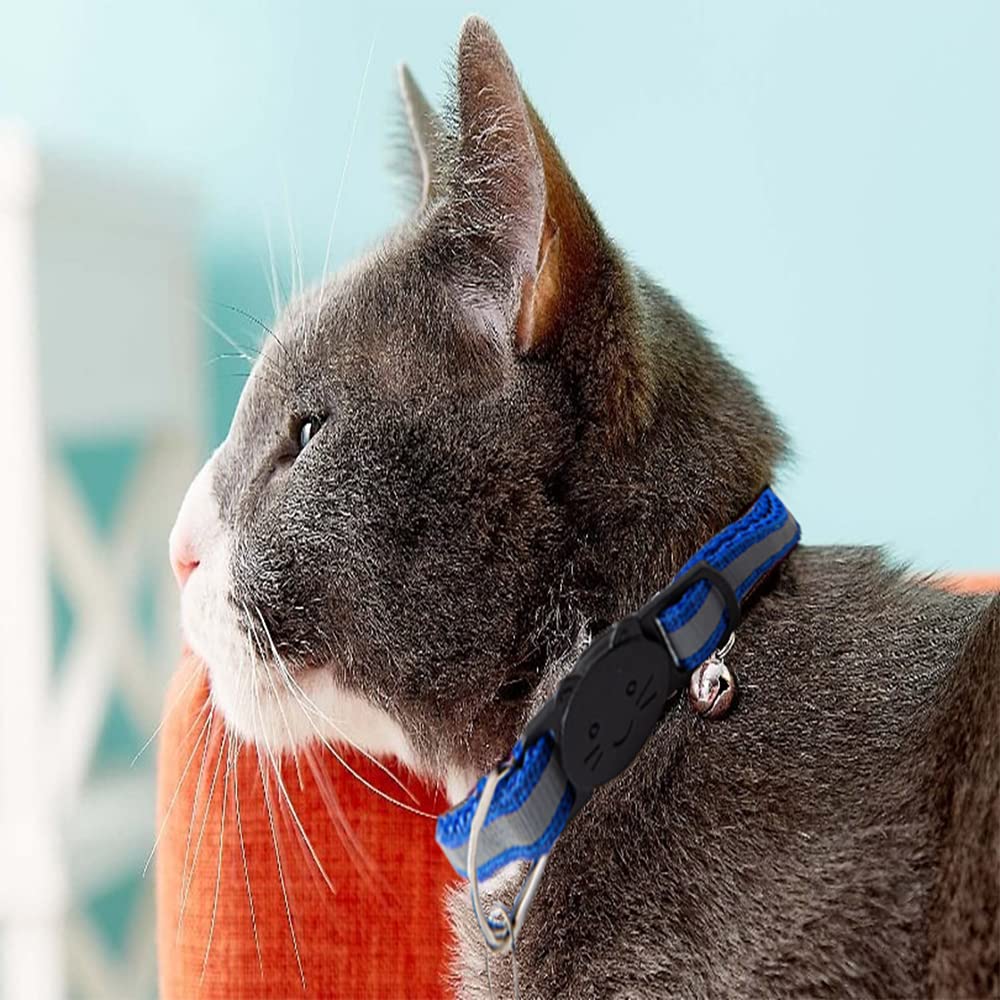 4 Piezas Collar Gato Reflectante con Hebilla de liberación de Seguridad, Collar Gato Pequeño Ajustables con Campana - Creapet Studio