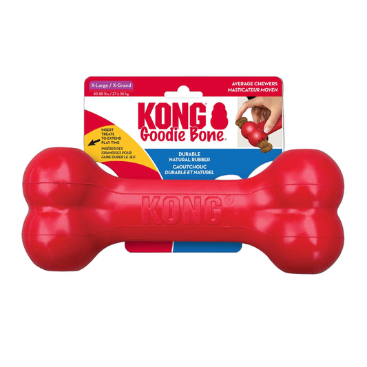 KONG Hueso para perro de goma natural rojo