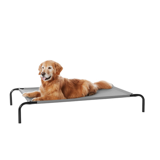 Amazon Basics Perro Cama elevada refrescante para mascotas, Large, 130 x 80 x 19 cm (L x An x Al), Gris - Creapet Studio