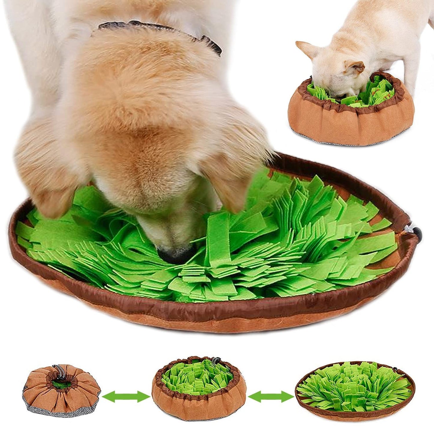 Juguete Interactivo de Alfombra Olfativa para Perros Verde