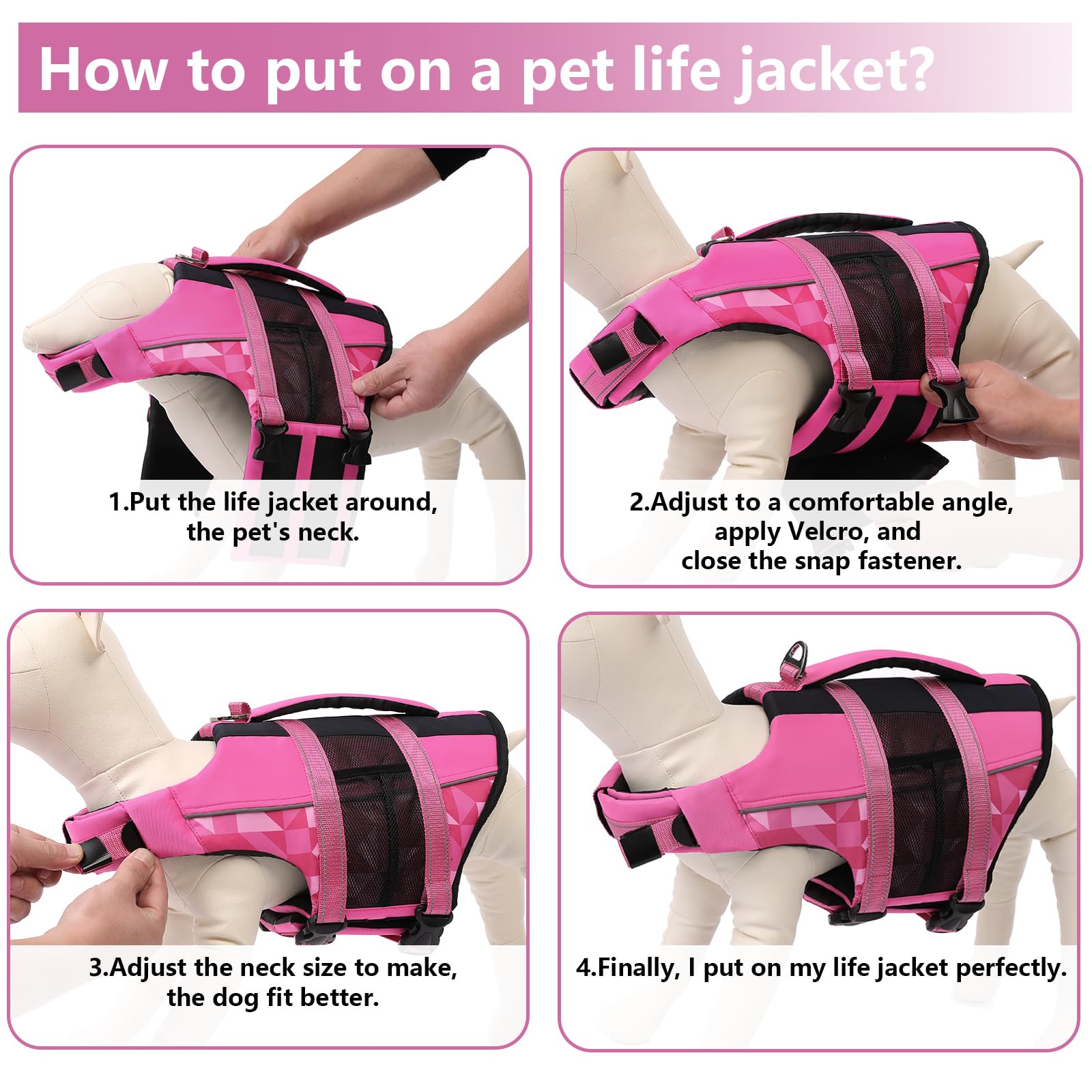 Chaleco Salvavidas para Perros con flotador ajustable - Creapet Studio