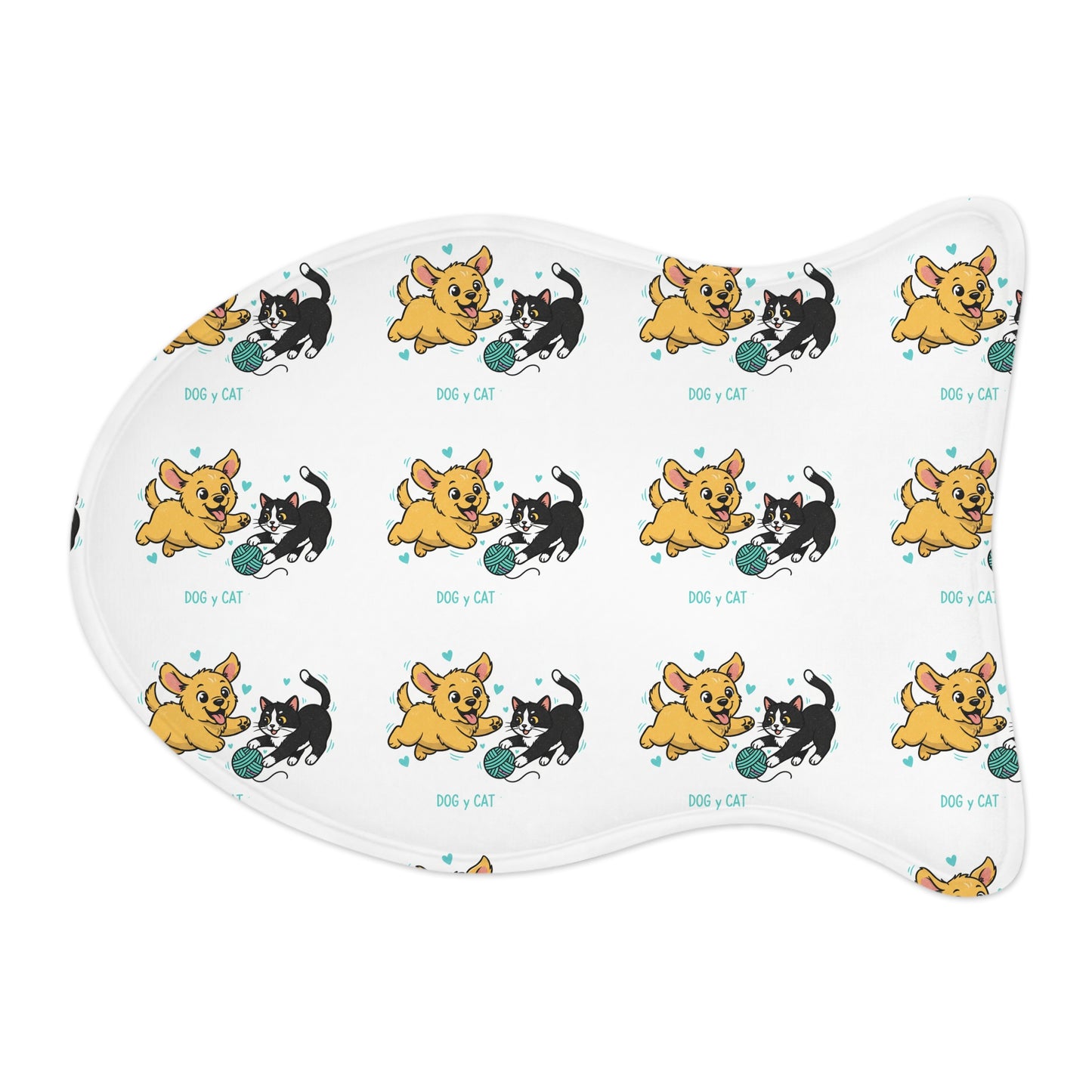 Cute Dog & Cat Feeding Mat — Playful Paw Print Pet Placemat