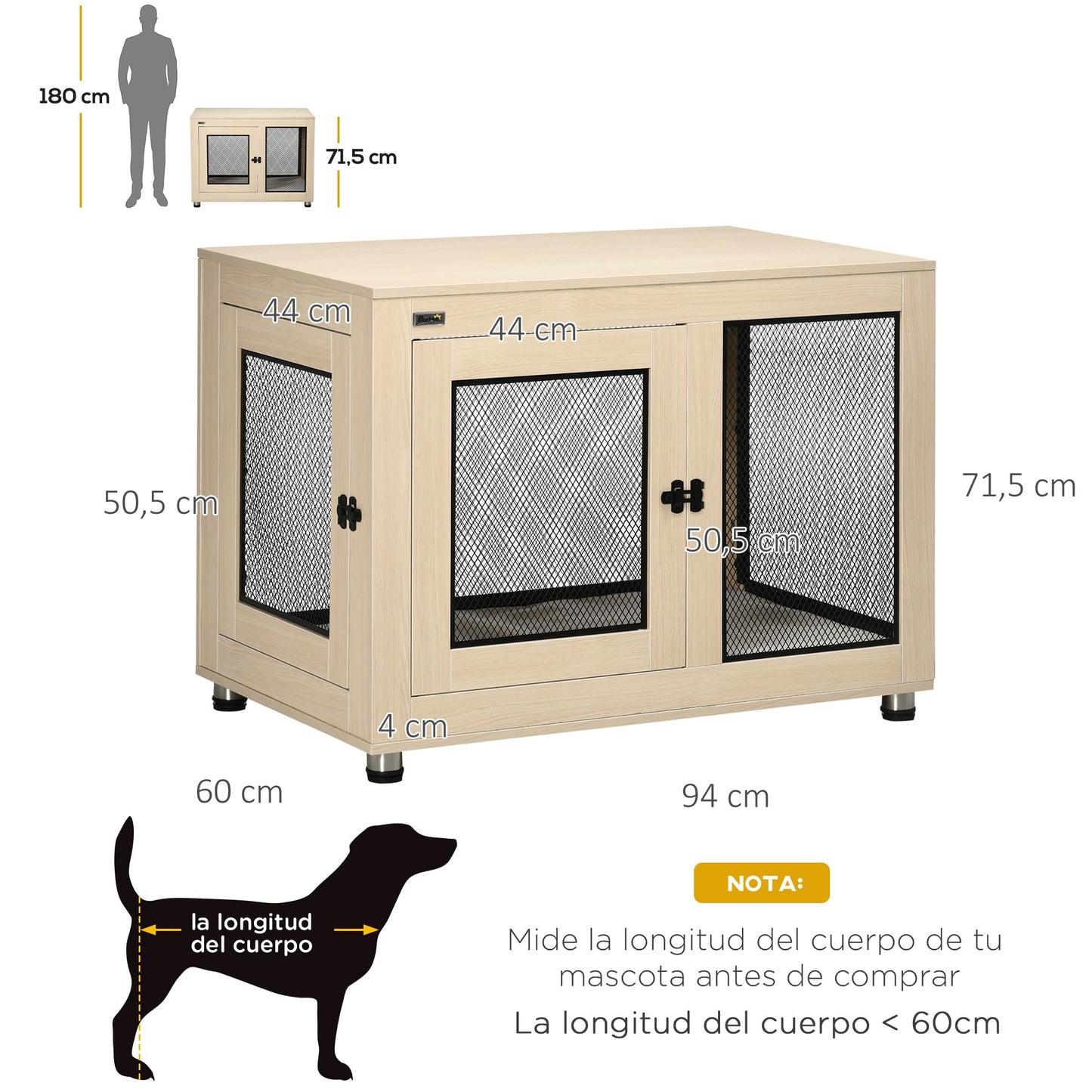 Mueble jaula de casa para Perros